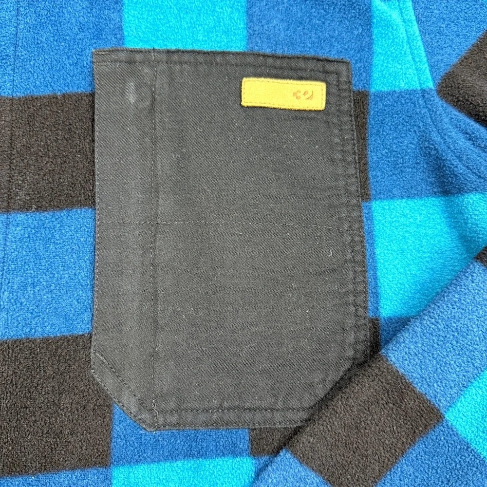 ThirtyTwo Repel Fleece Water Repellent Flannel Shirt Mens M Blue Plaid Snowboard